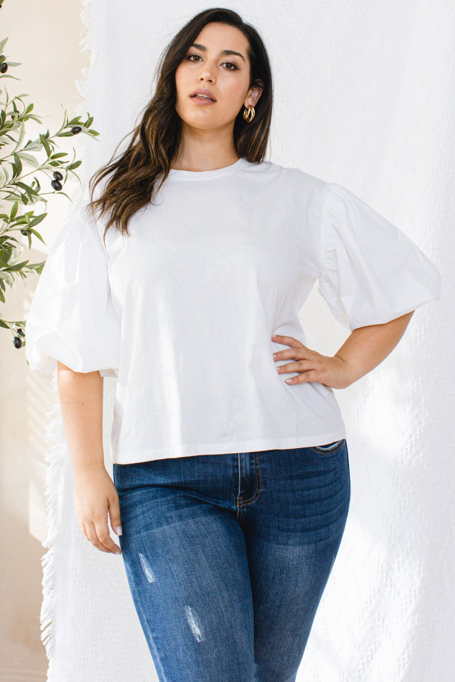 Basic"NOT"Puff Sleeve Top