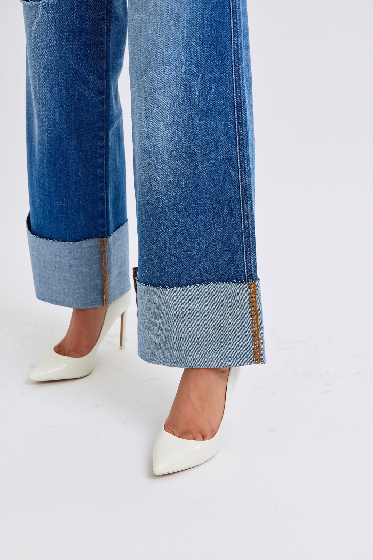 Judy Cuffed Wide Leg Jean