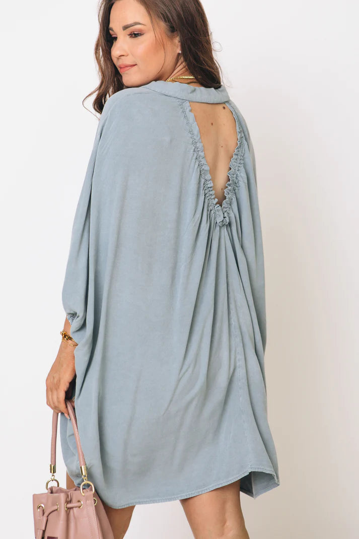 Flow With Me Chambray Top