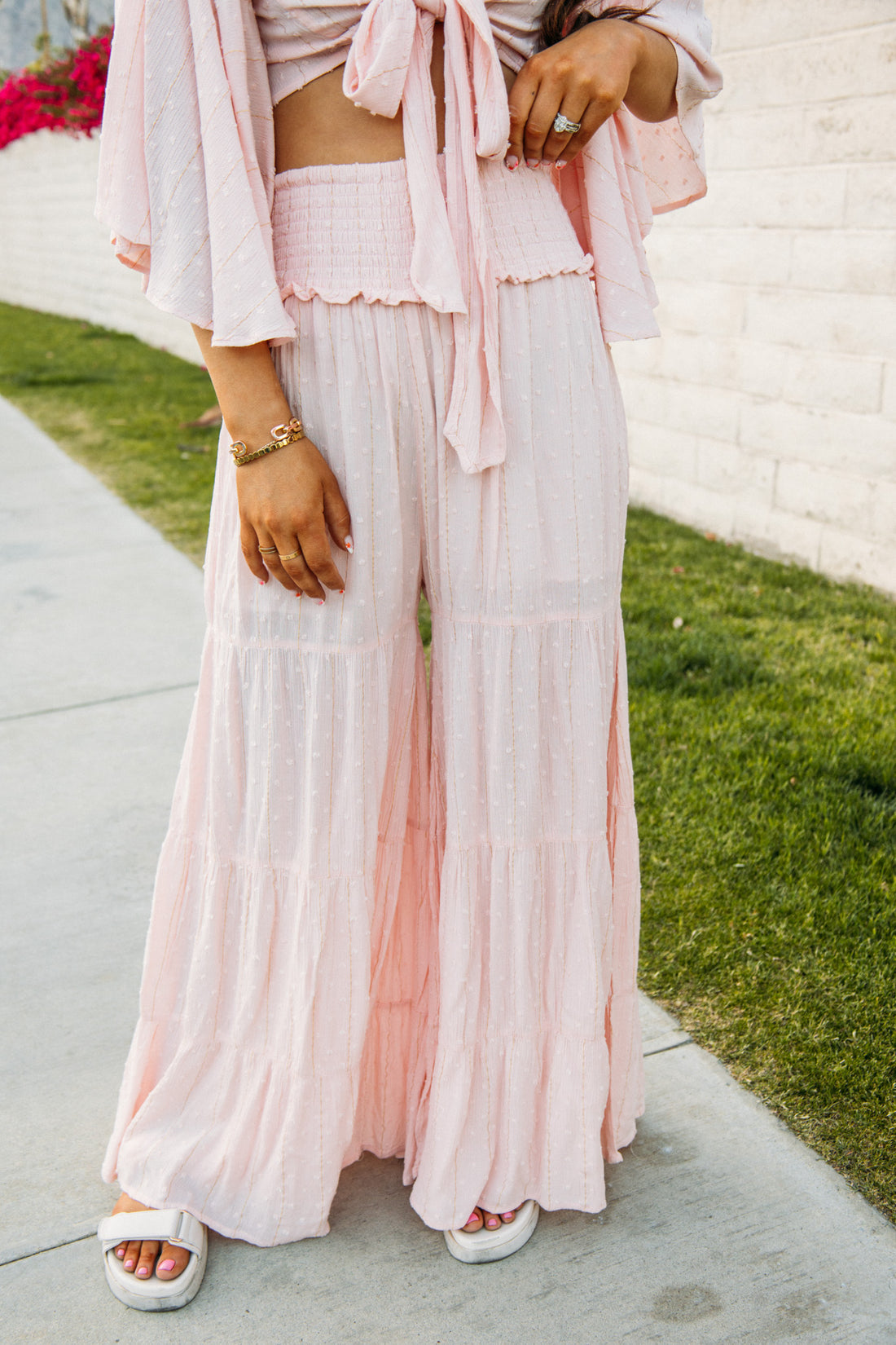 Swiss Swiss Dot Wide leg Pants