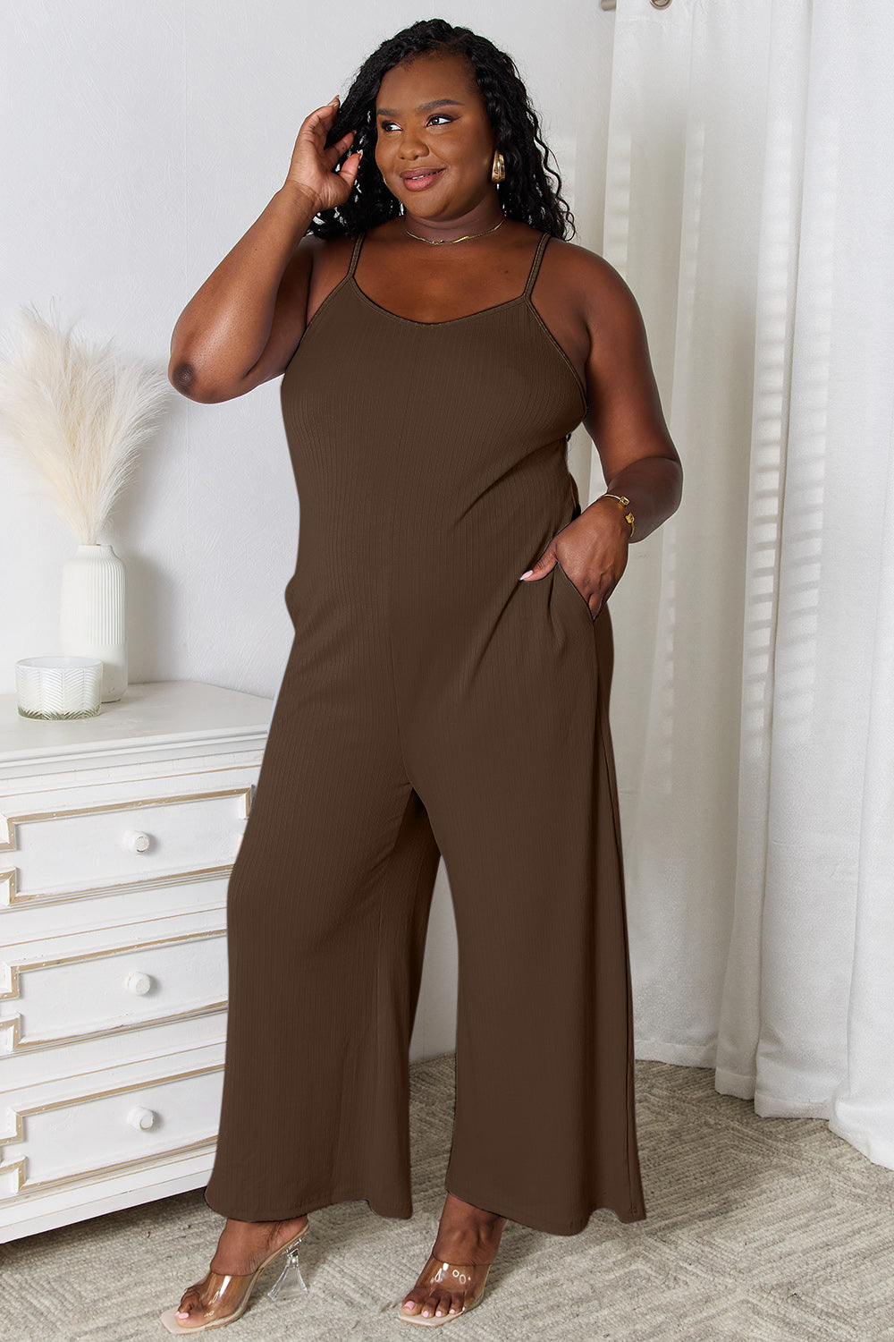 Basic Bae V-Neck Jumpsuit
