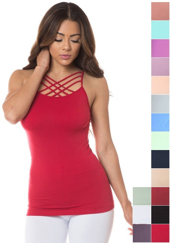 Seamless Triple Criss-Cross Front Cami