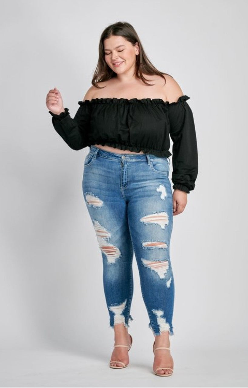 Ripped Them Up Distressed Jean