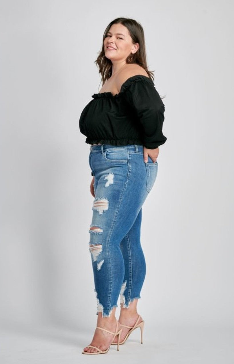 Ripped Them Up Distressed Jean