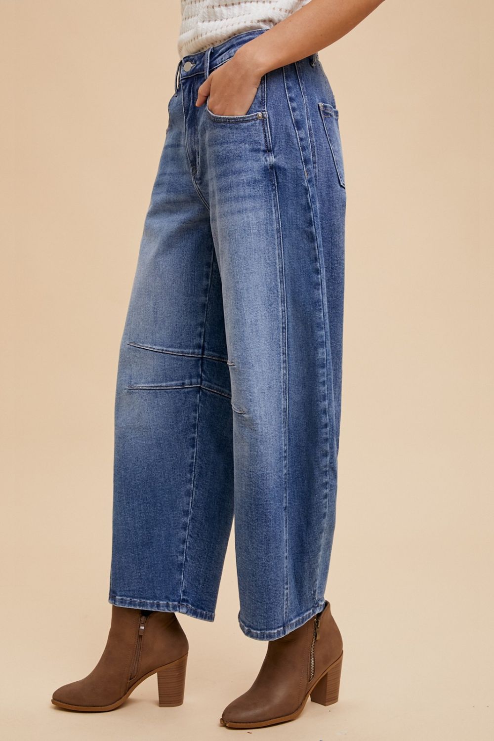 Annie's Rise Barrel Leg Jeans