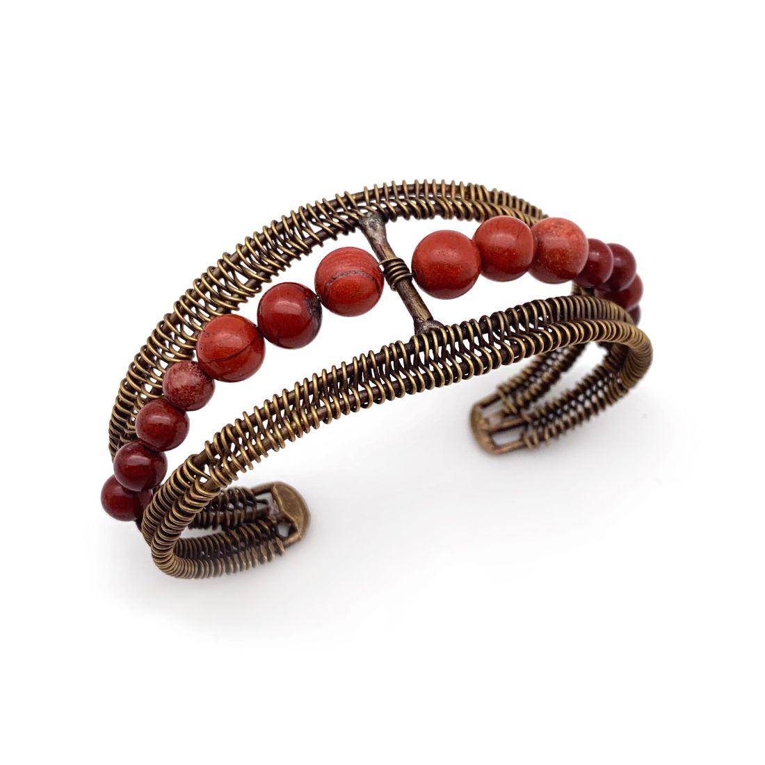 Red Jasper Wire Cuff