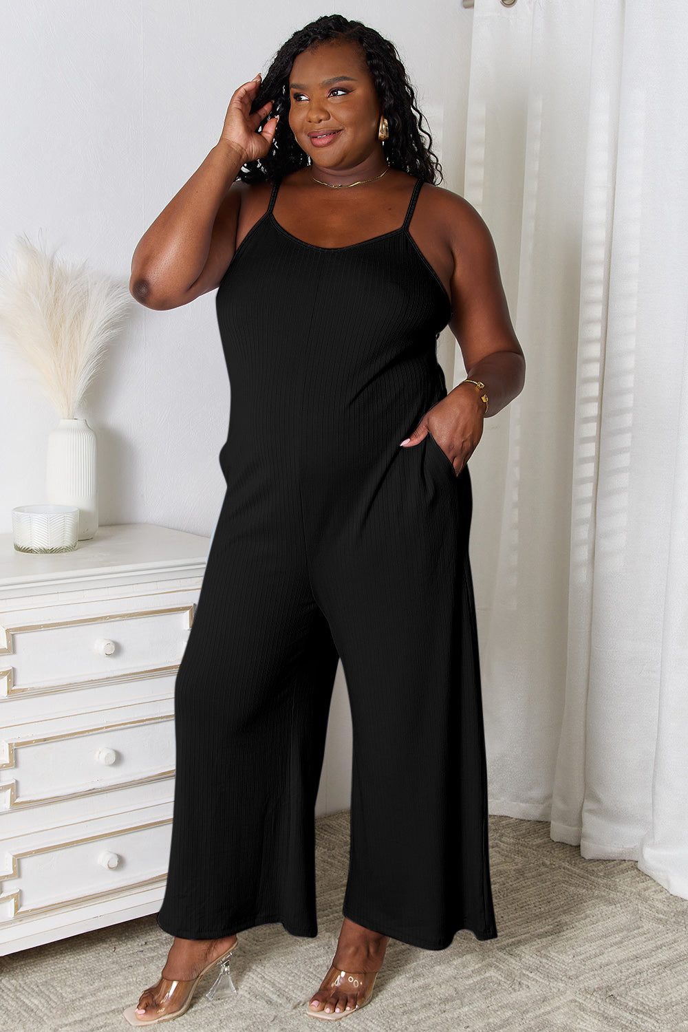 Basic Bae V-Neck Jumpsuit