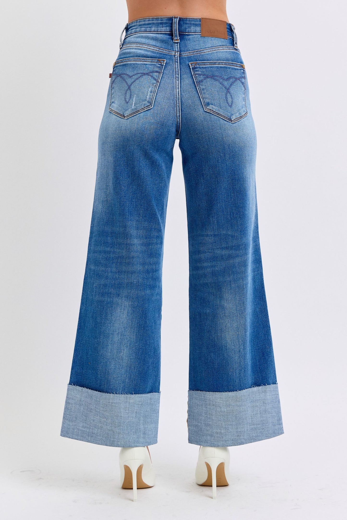 Judy Cuffed Wide Leg Jean