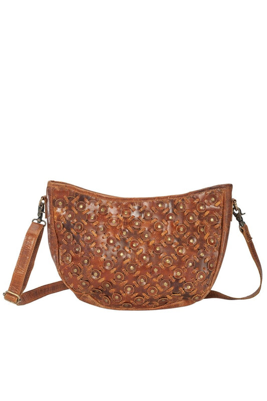 Shy-Anne Flower Leather Handbag