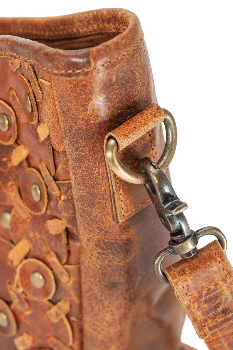 Shy-Anne Flower Leather Handbag