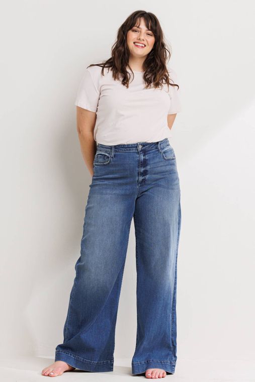 High Rise Wide Leg Jean