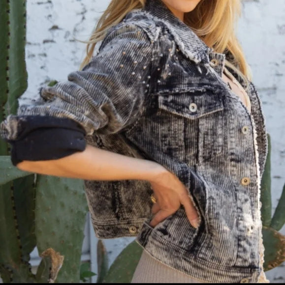 Studded Corduroy Jacket