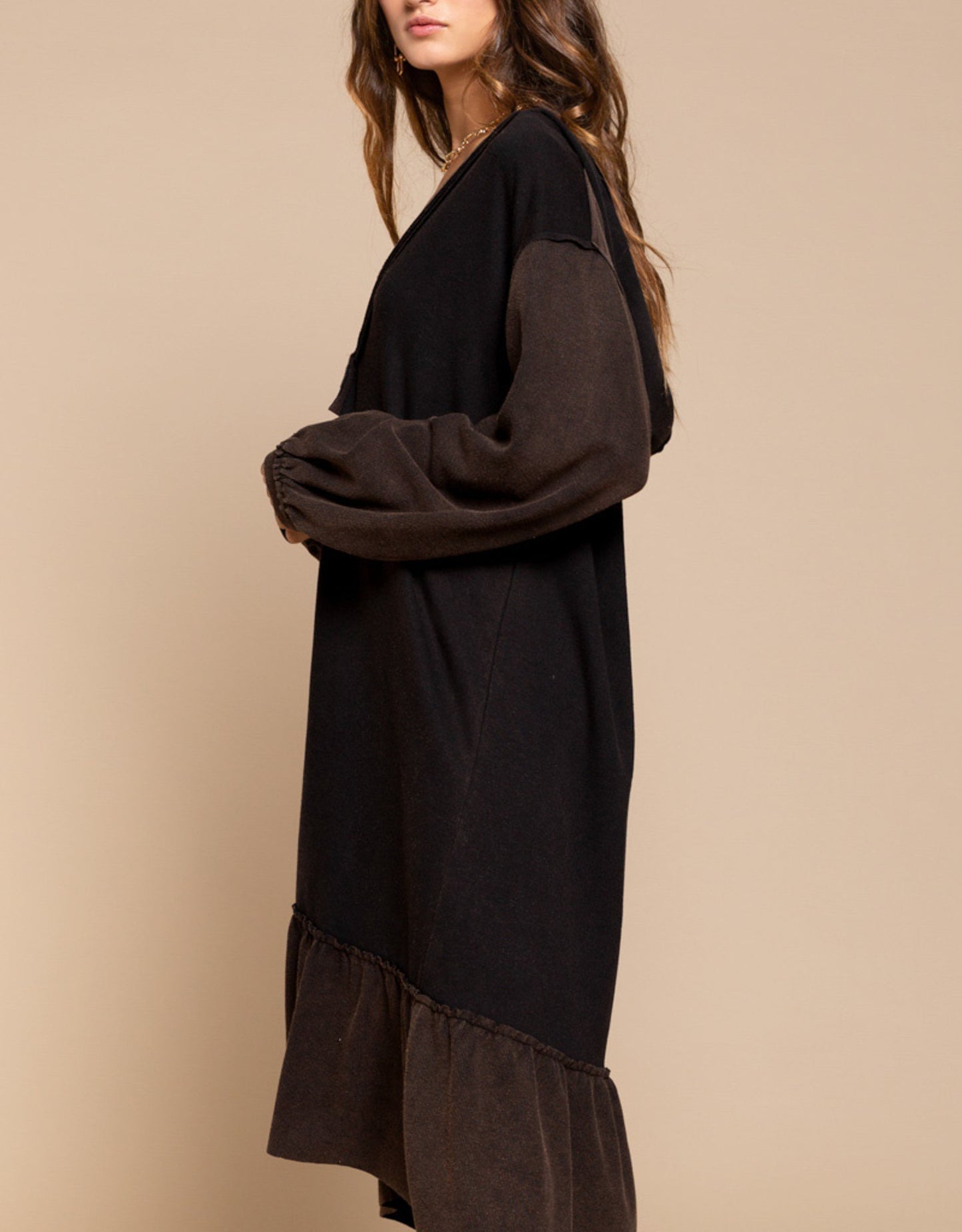 Unique's Hoodie Mineral Wash Dress