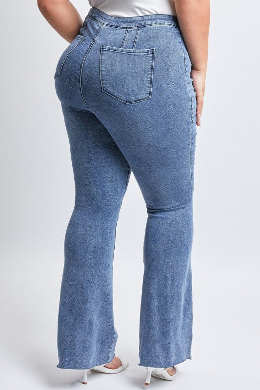 Plus V Front Pull On Jeans