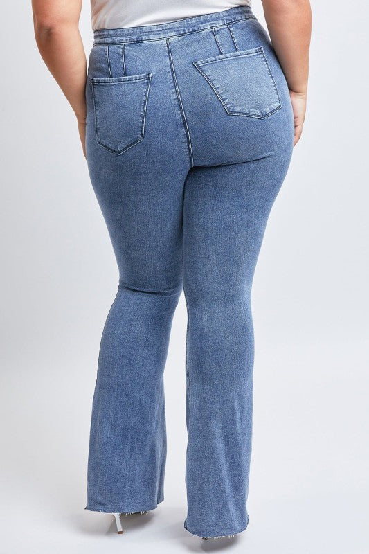 Plus V Front Pull On Jeans