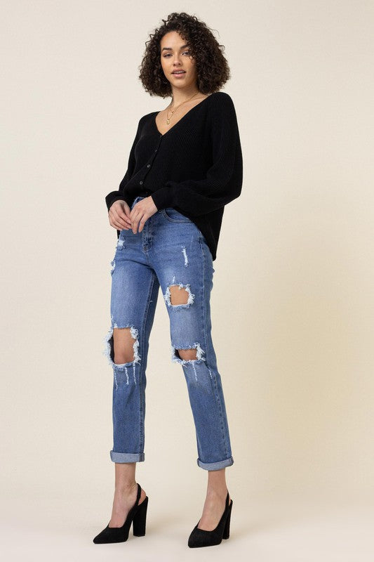 Holy Distressed Boyfriend Jeans