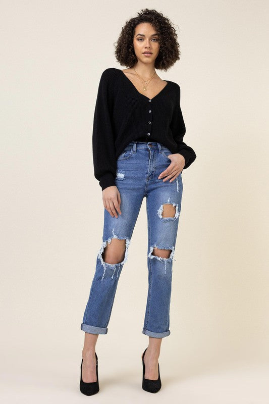 Holy Distressed Boyfriend Jeans