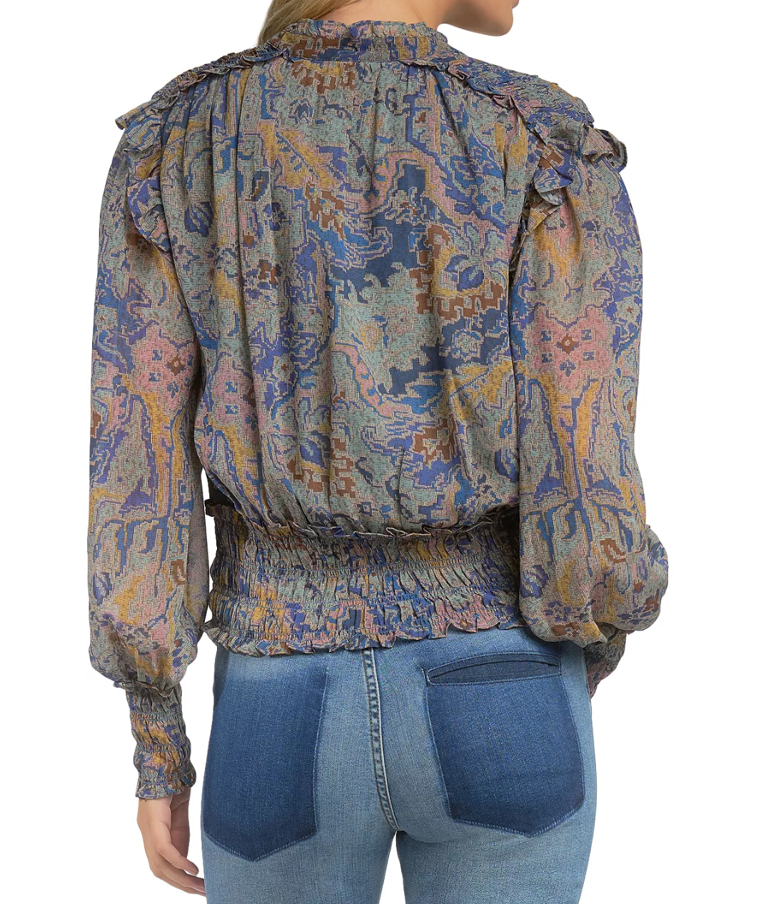 Elan Smocked Waist Top