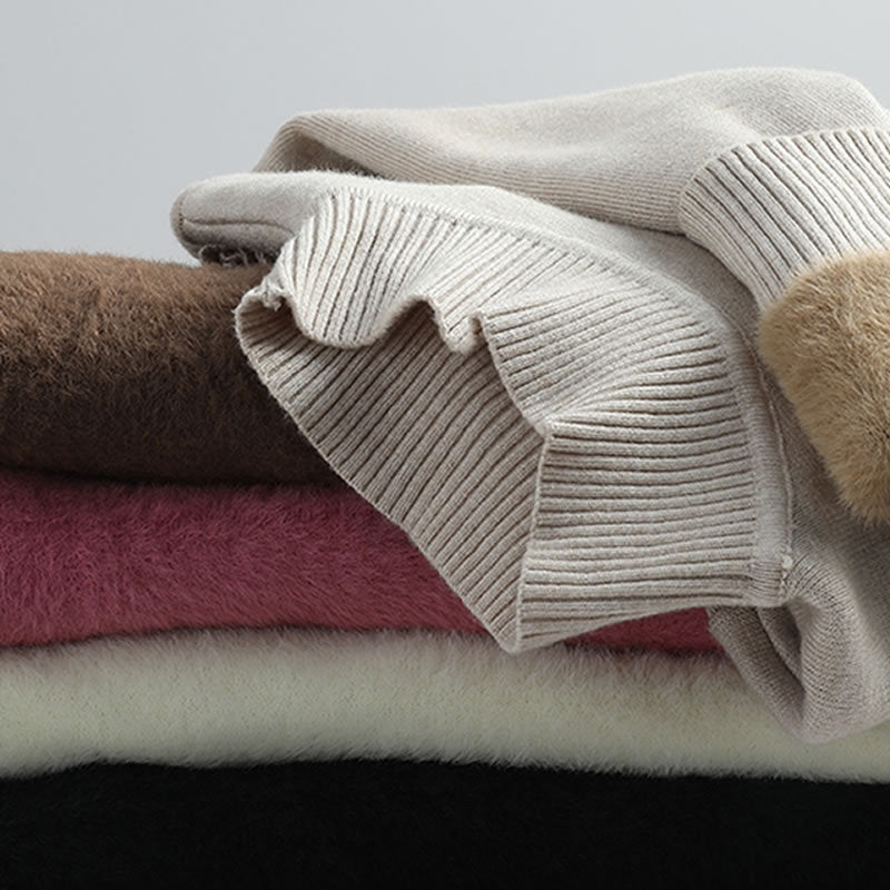 Aerin Slim Khaki Crew Neck Sweater