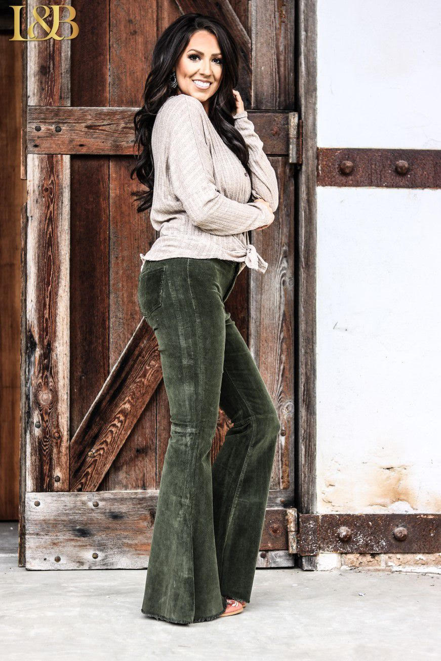 Green Corduroy Belles