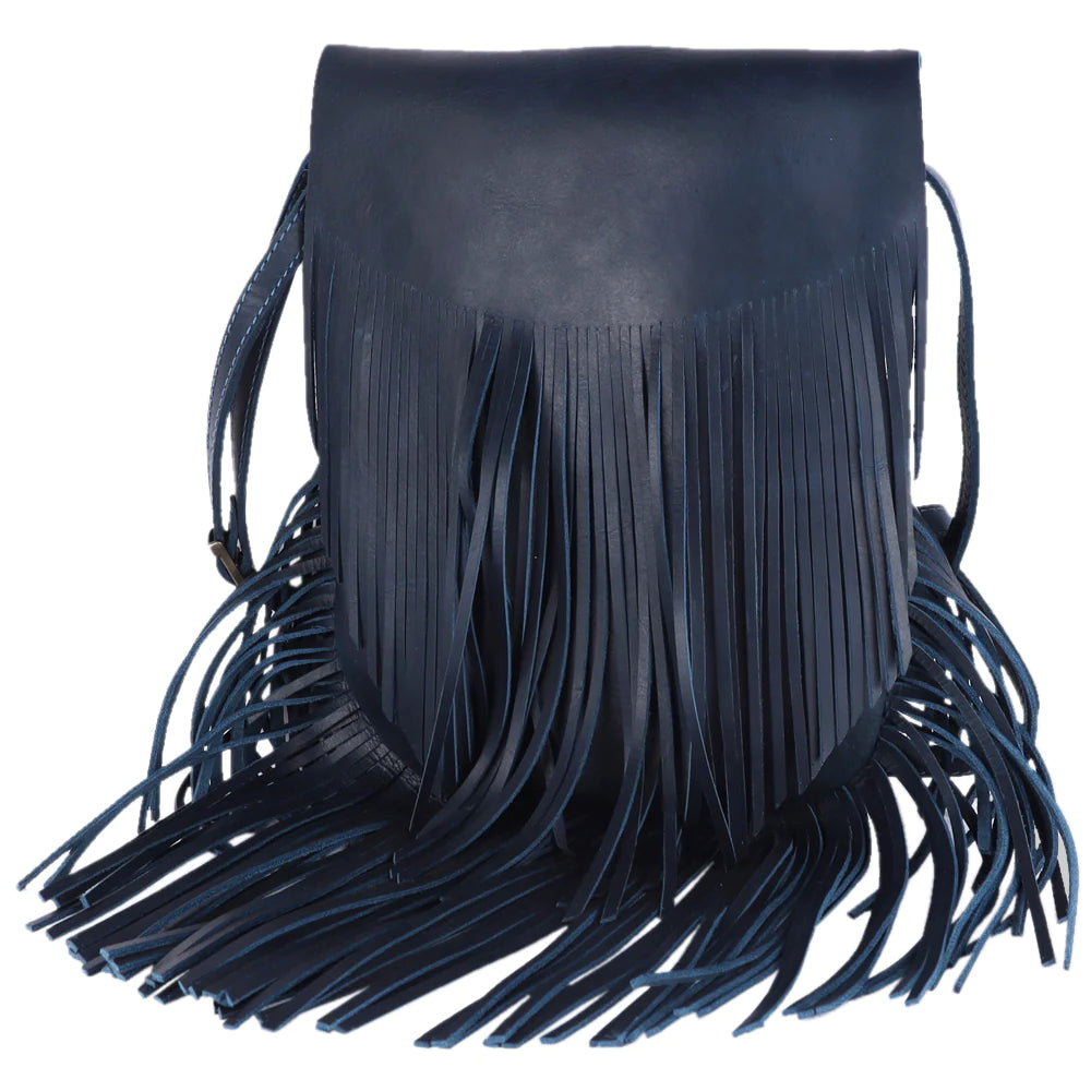 Tracy's Blue Fringe Handbag