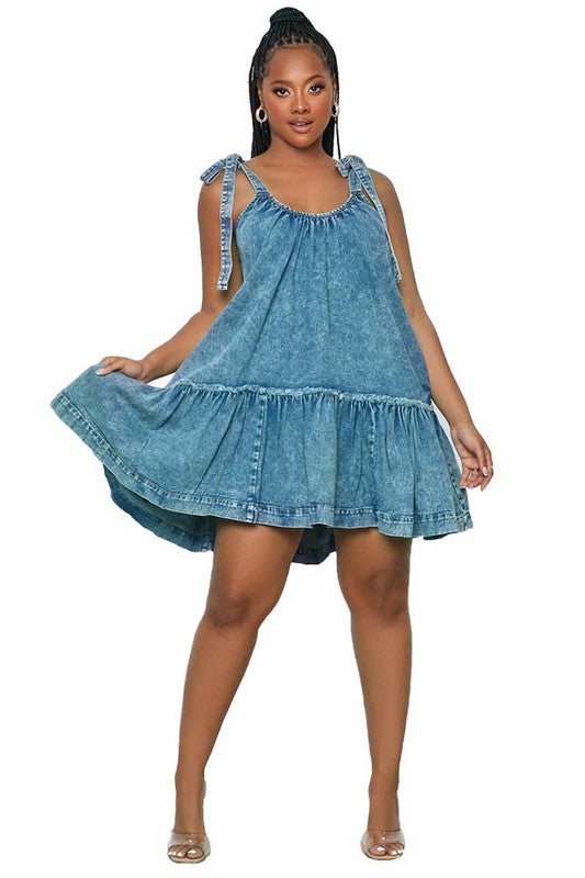 Jazzy Denim Babydoll Dres