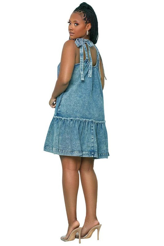 Jazzy Denim Babydoll Dres