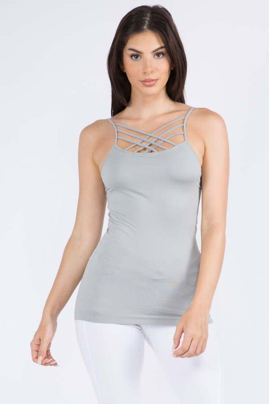 Seamless Triple Criss-Cross Front Cami