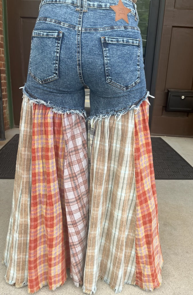 Flannel WideLeg Denim