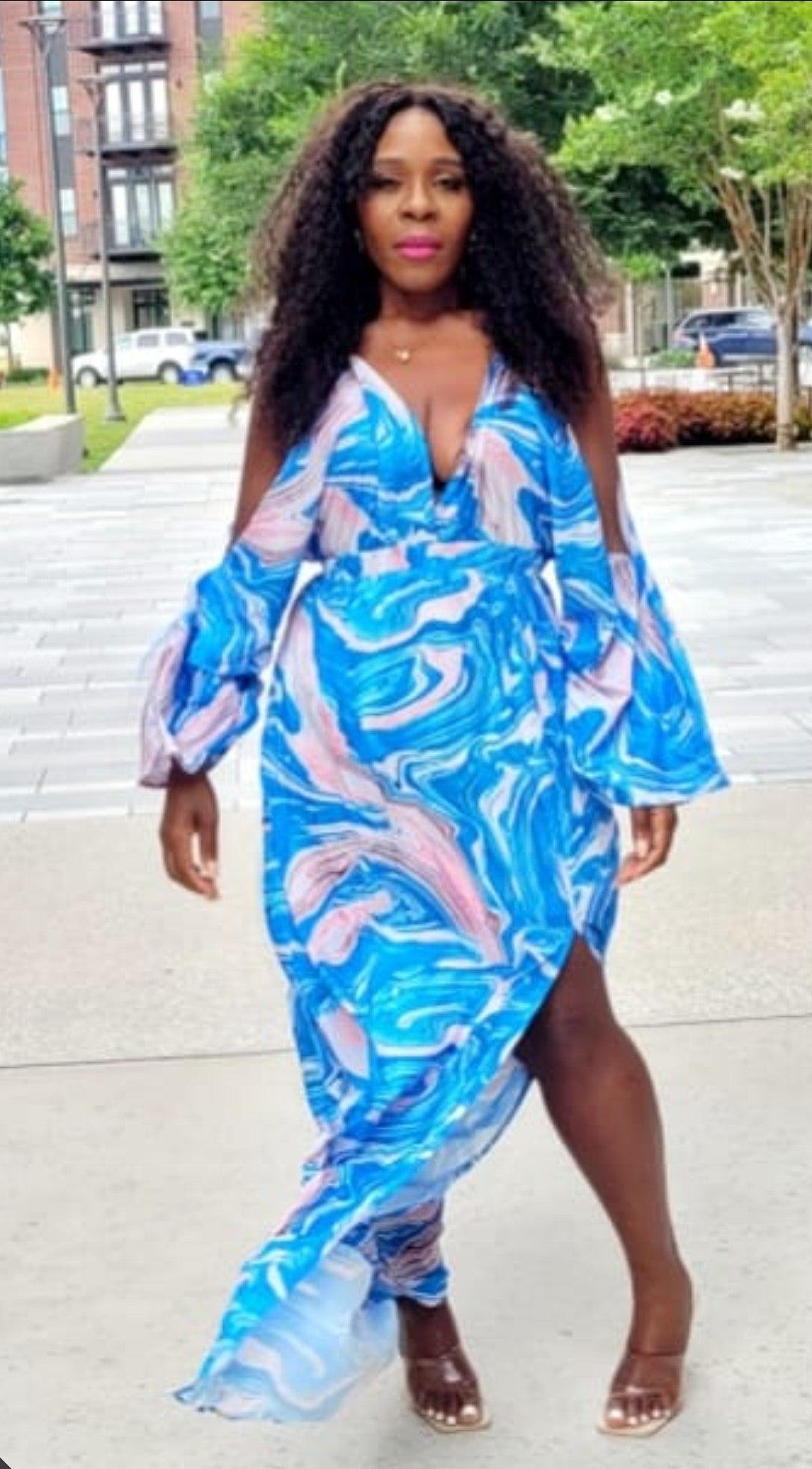 Water Walking Maxi Dress