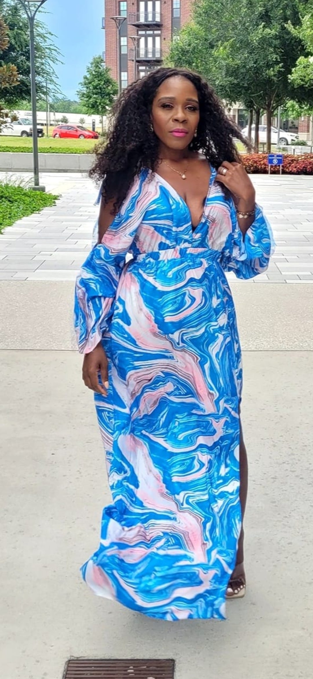 Water Walking Maxi Dress