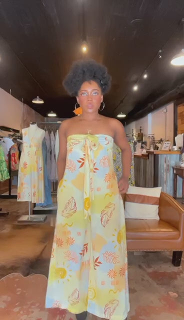 Leave Me Alone Leaf Print Jumpsuit