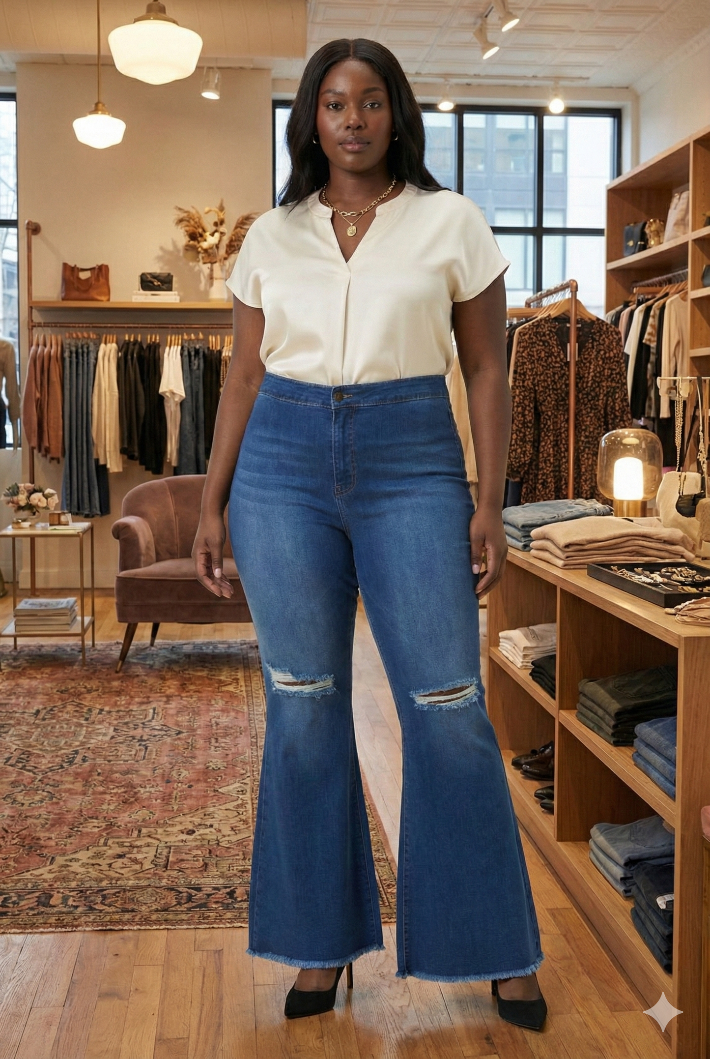 Plus Bella Denim Flare Jeans