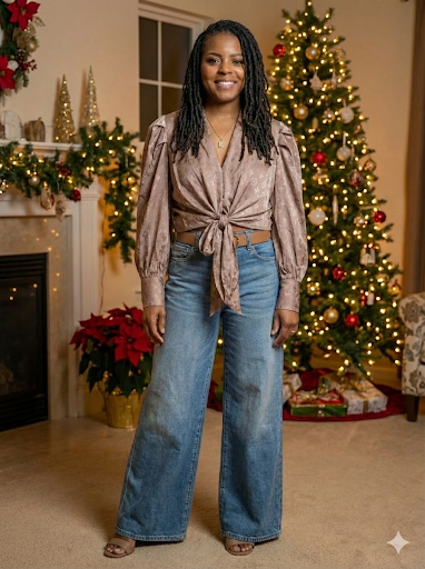 Blush Custom Wrapped LV Blouse