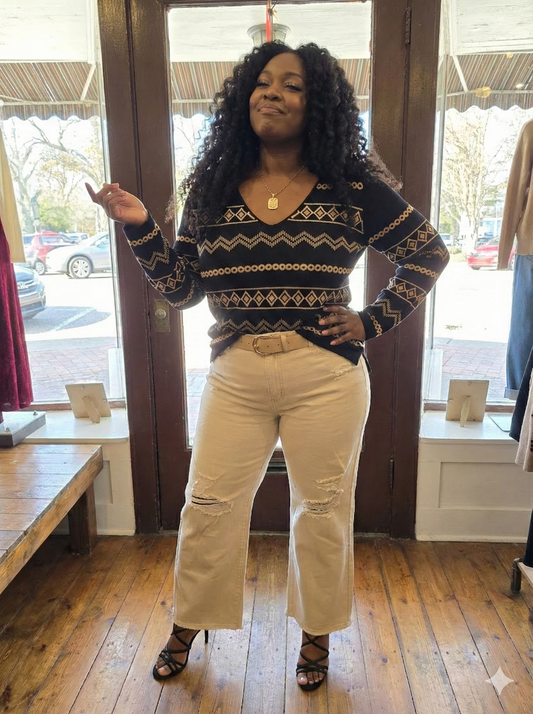 Judy High Waist Distressed Wide Leg Jeans