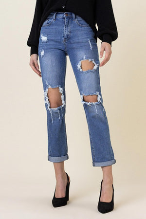 Holy Distressed Boyfriend Jeans