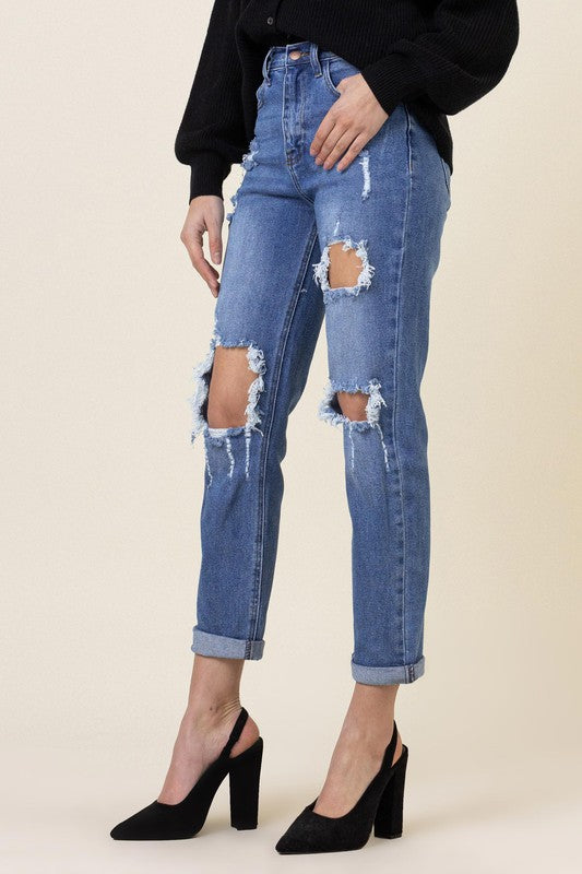 Holy Distressed Boyfriend Jeans