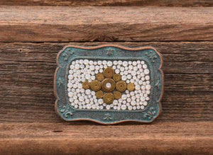 'Fleur De Lis' Bullet & Opal Buckle