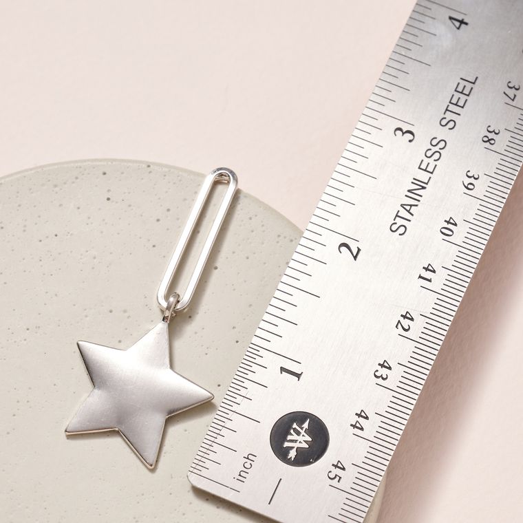 Star Chain Linked Dangling Earrings